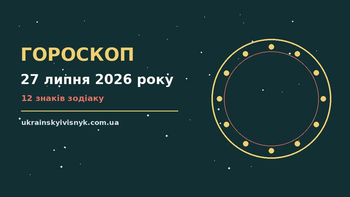 Щоденний гороскоп на 27 липня 2026 року: підказки для планування справ