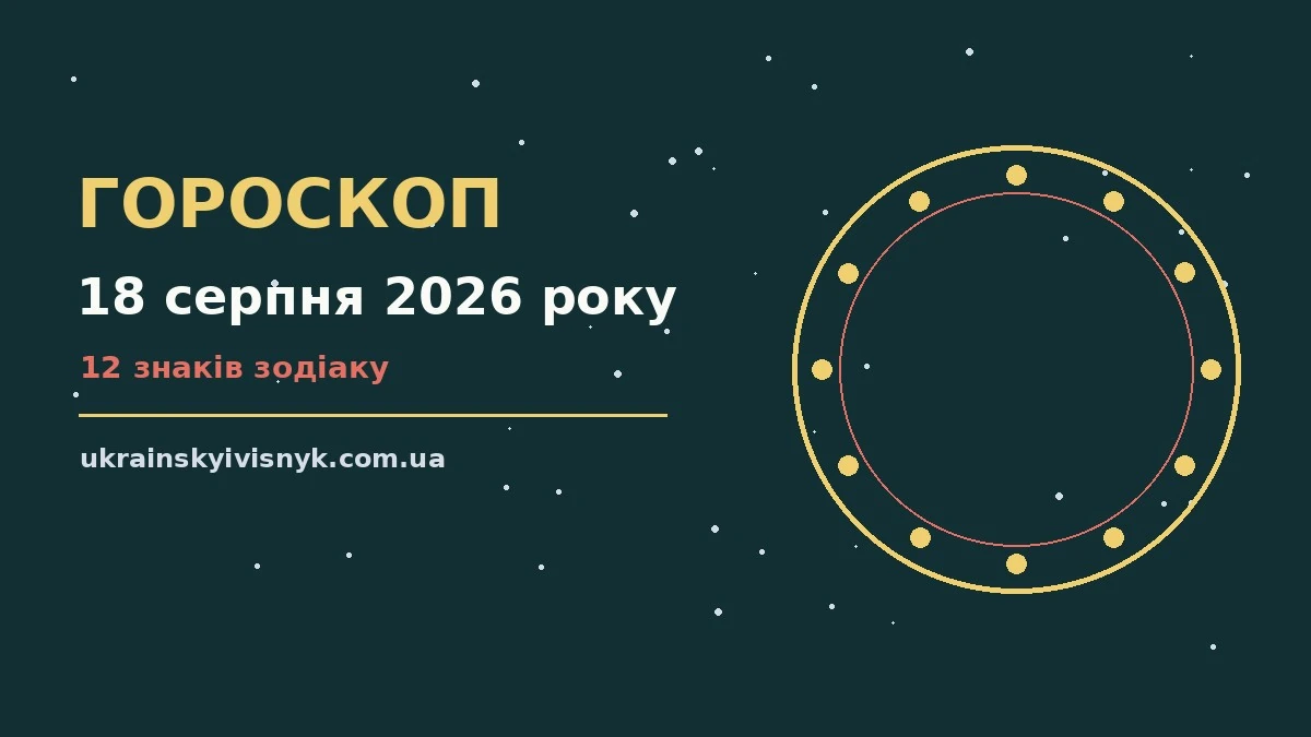 Зодіакальний знак на тлі ранкового неба — гороскоп на 18 серпня 2026 року