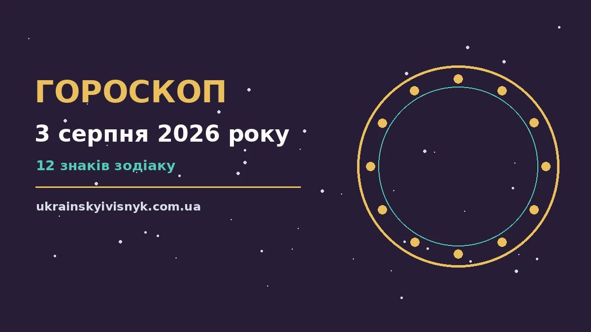 Астрологічний гороскоп на 3 серпня 2026 року: знаки Зодіаку, планета-управитель понеділка