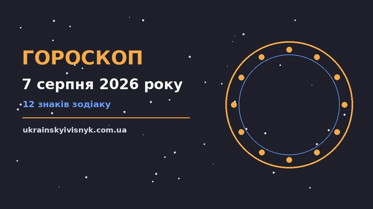 Гороскоп на 7 серпня 2026 року: поради для планів і справ