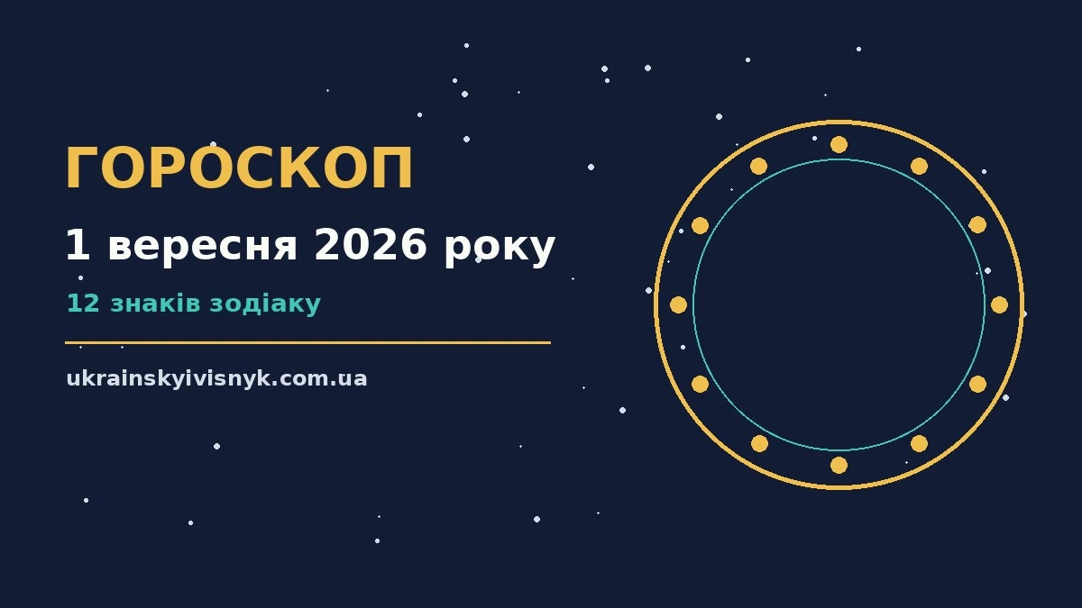 Гороскоп на 1 вересня 2026 року: рішення та підказки дня для планів і важливих справ