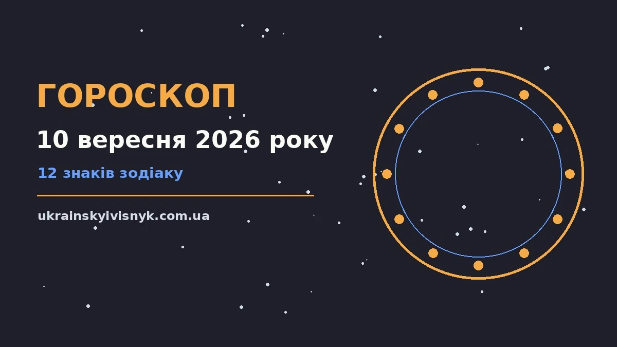 Гороскоп на 10 вересня 2026 року: рішення та підказки дня для планів і важливих справ