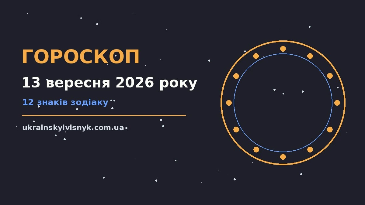 Гороскоп на 13 вересня 2026 року: рішення та підказки дня для планів і важливих справ