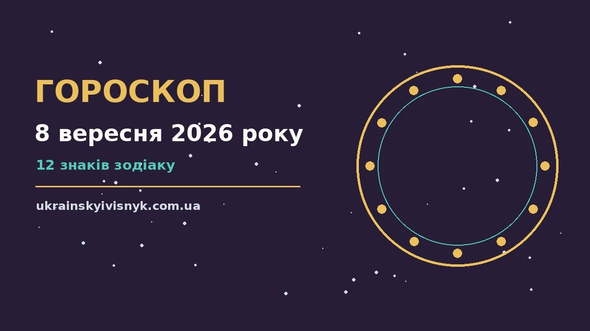 Гороскоп на 8 вересня 2026 року: рішення та підказки дня для планів і важливих справ